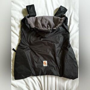 Ergobaby Winter Weather Cover Black with Gray Fleece Lining